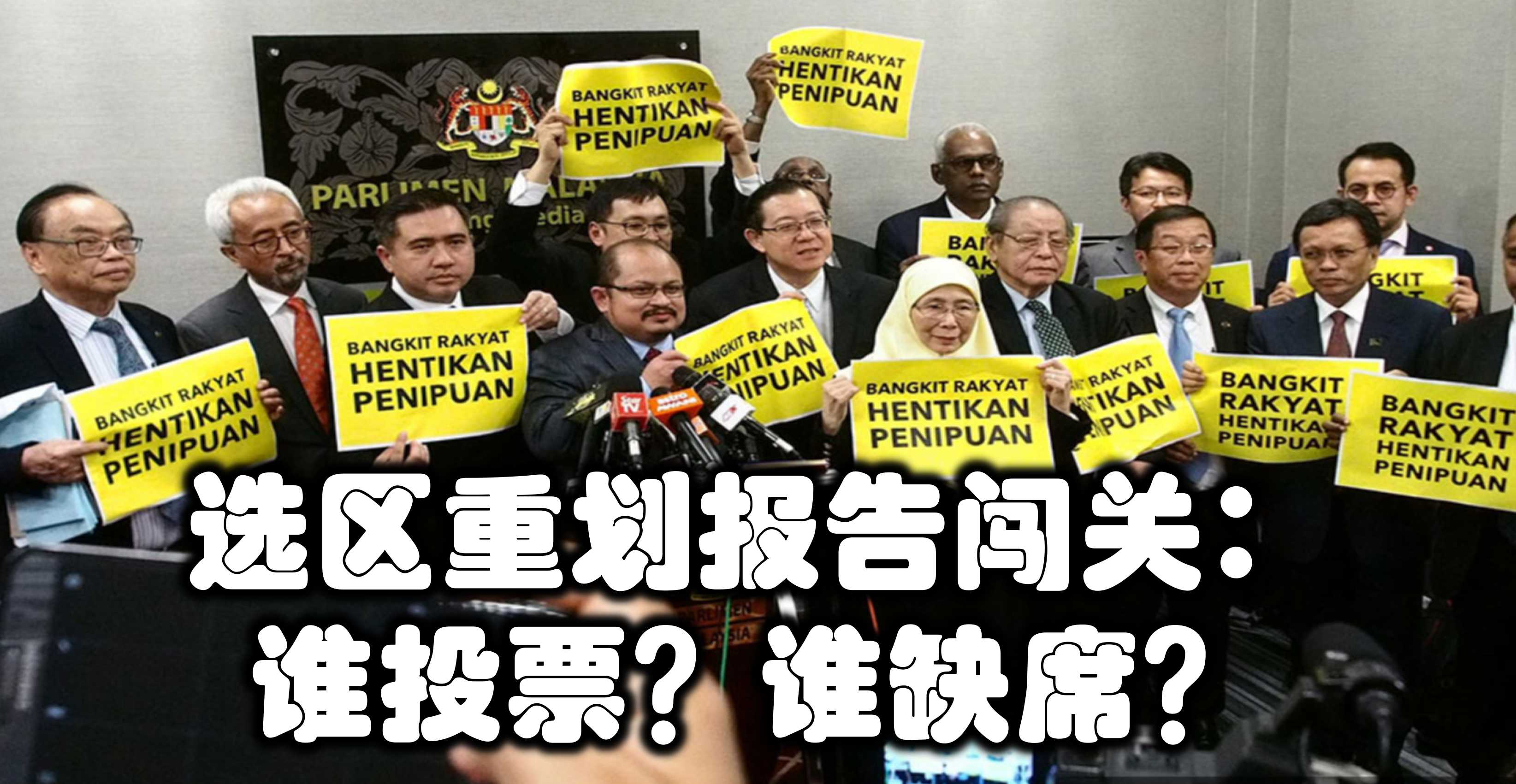 选区重划报告闯关：谁投票？谁缺席？