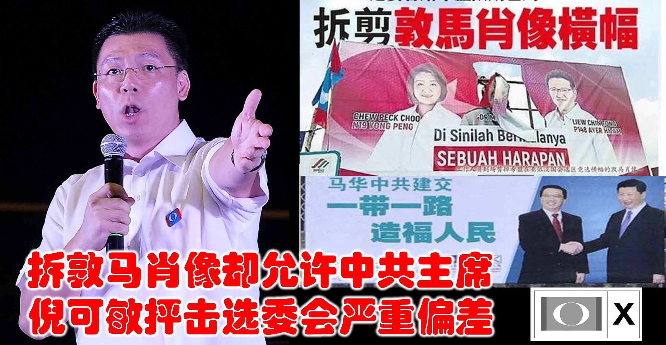 拆敦马肖像却允许中共主席,倪可敏抨击选委会严重偏差。