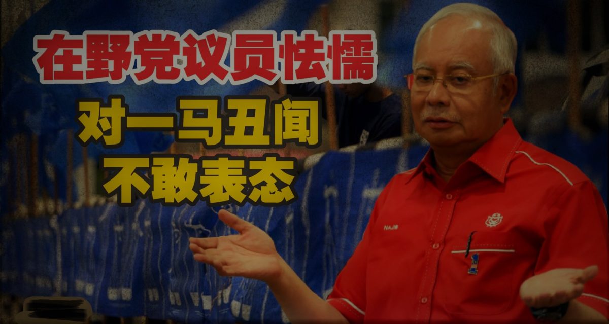 在野党议员怯懦 对一马丑闻不敢表态