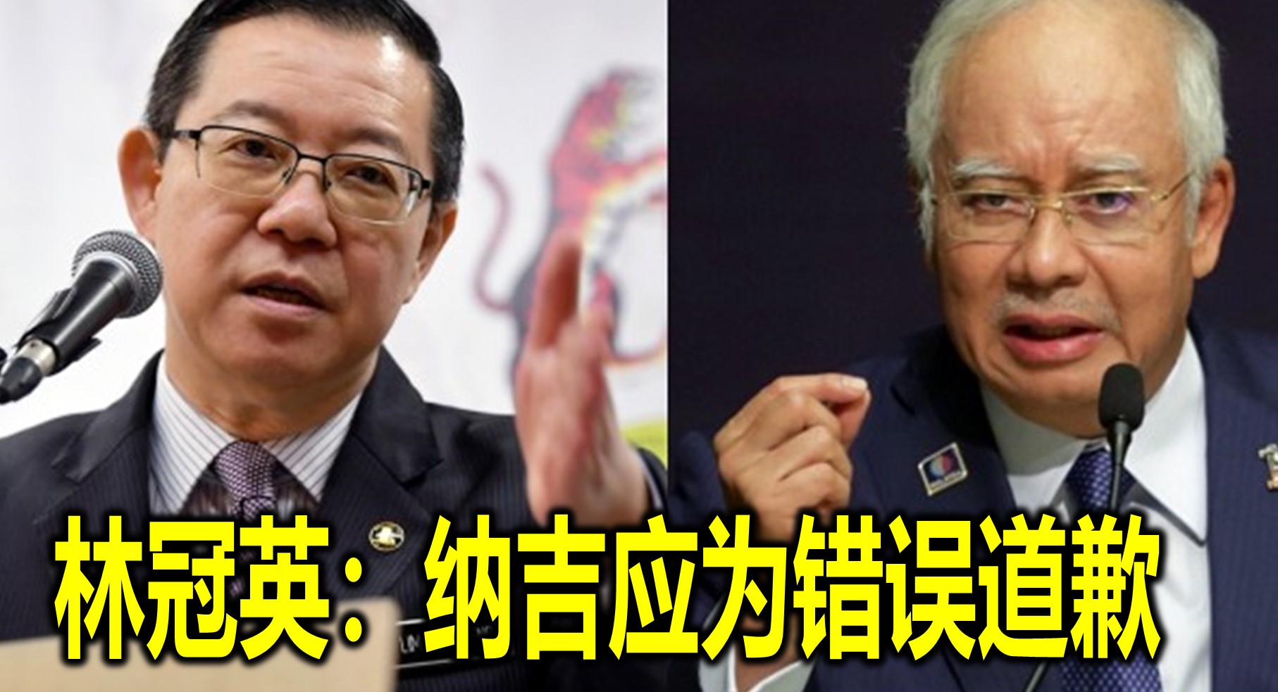 林冠英：纳吉应为错误道歉