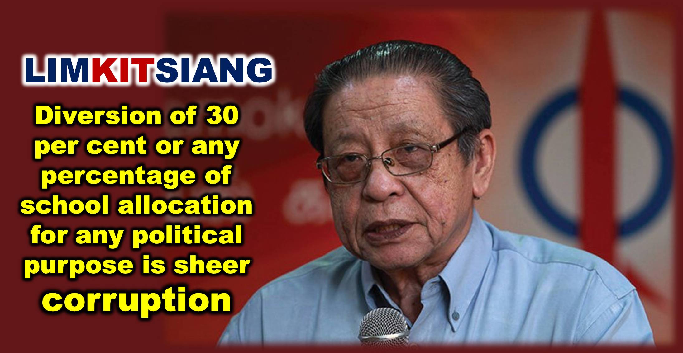 Diversion of 30 per cent or any percentage of school allocation for any political purpose is sheer corruption