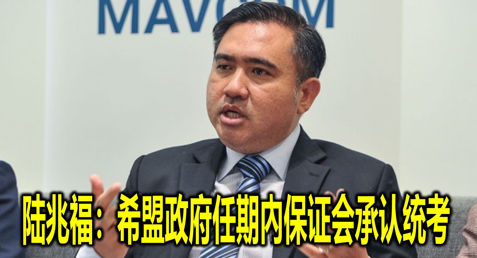 陆兆福：希盟政府任期內保证会承认统考