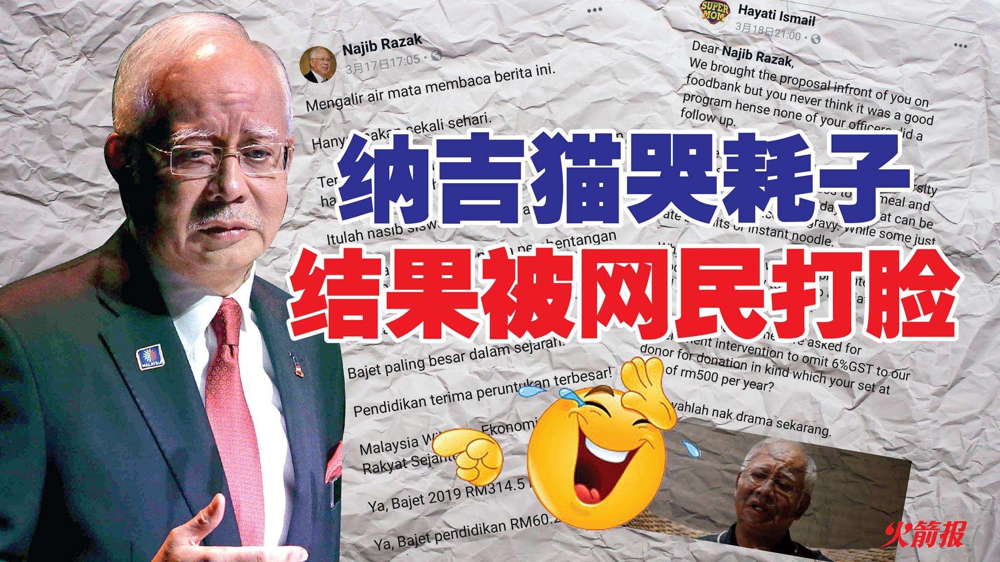 纳吉猫哭耗子 结果被网民打脸！