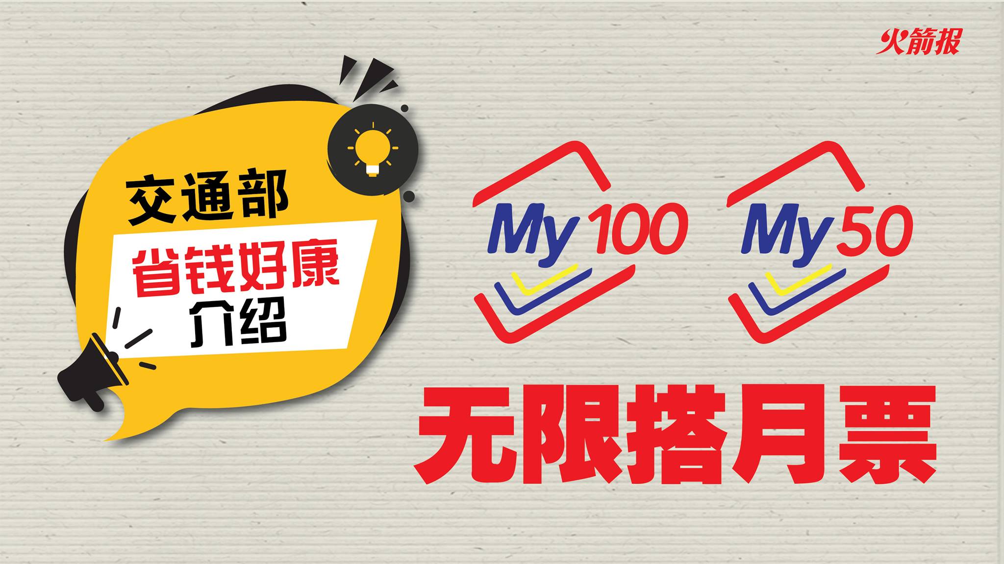 交通部省钱好康介绍：MY100 & MY50无限搭月票