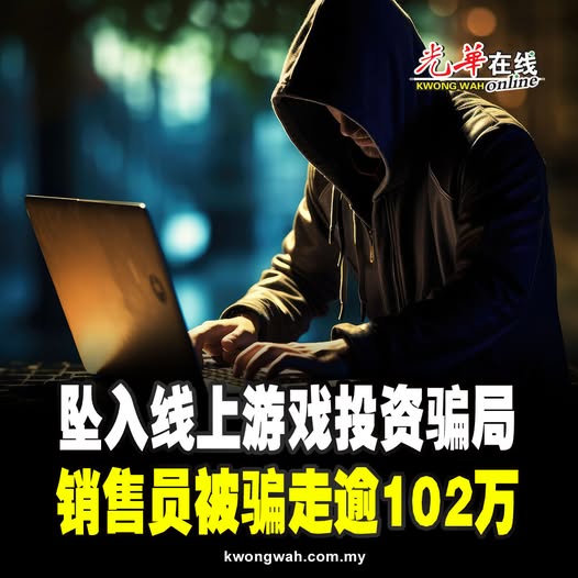 坠入线上游戏投资骗局  销售员被骗走逾102万