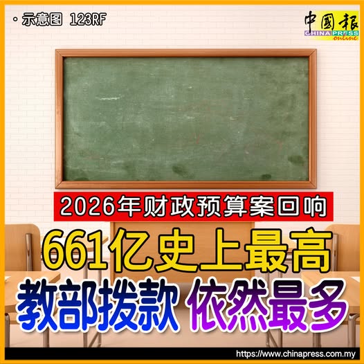 2026年财政预算案回响｜661亿史上最高 教部拨款依然最多