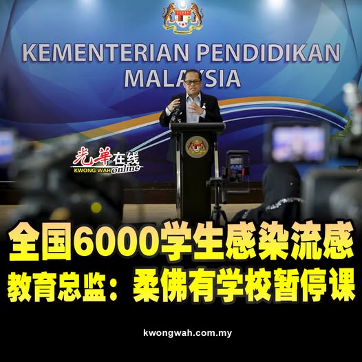 全国6000学生感染流感 教育总监:柔佛有学校暂停课