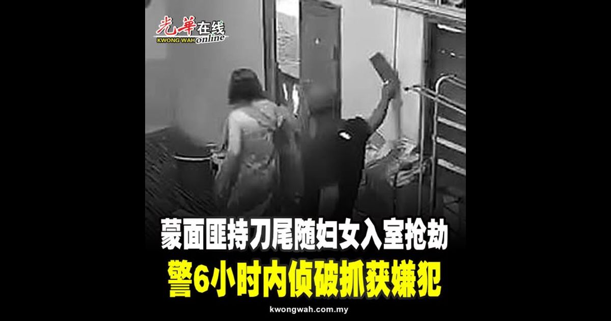 蒙面匪持刀尾随妇女入室抢劫 警6小时内侦破抓获嫌犯（附视频）