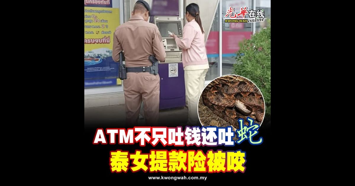 ATM不只吐钱还吐蛇 泰女提款险被咬