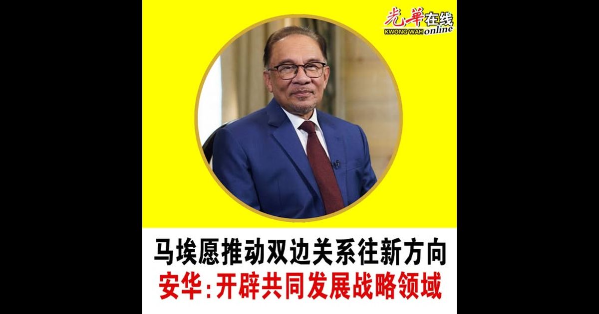 马埃愿推动双边关系往新方向 安华：开辟共同发展战略领域