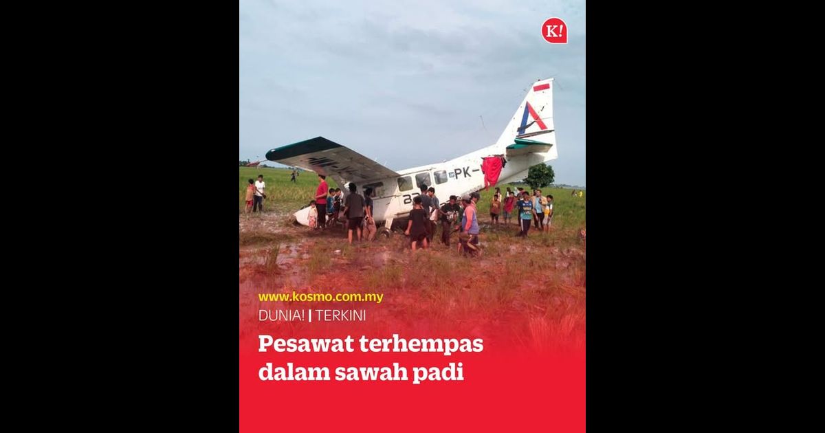 Pesawat terhempas dalam sawah padi