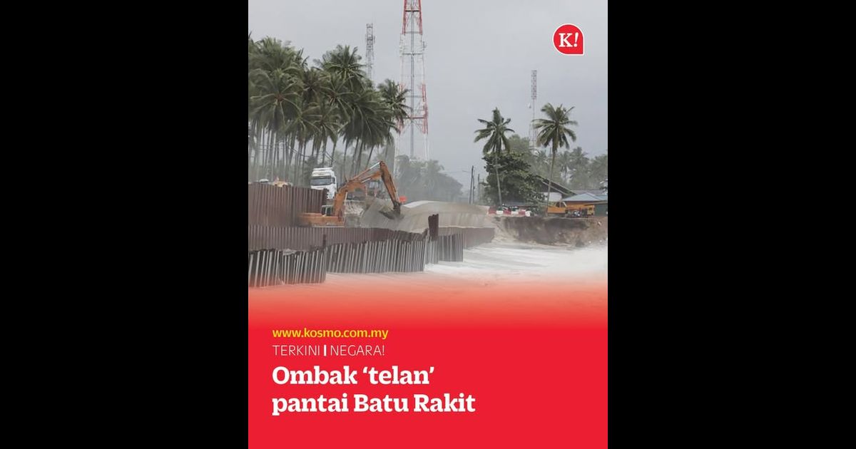 Ombak ‘telan’ pantai Batu Rakit