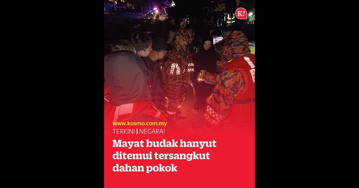 Mayat budak hanyut ditemui tersangkut dahan pokok