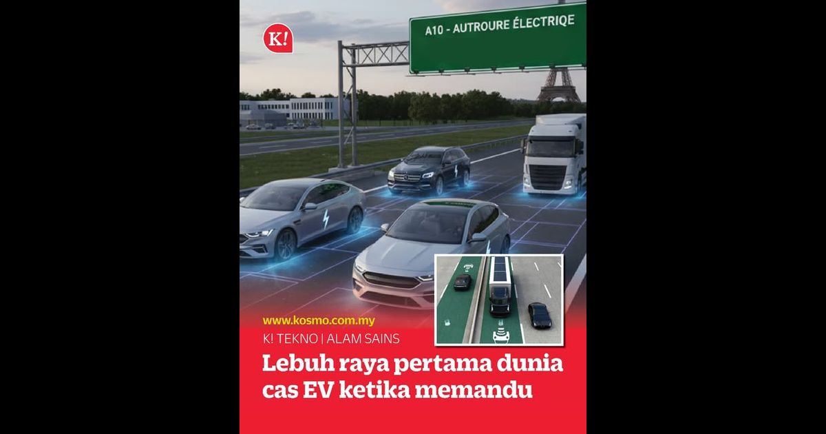 Lebuh raya pertama dunia cas kenderaan elektrik ketika memandu