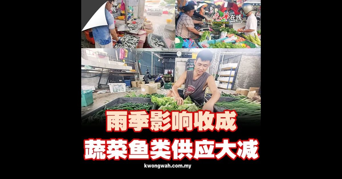 雨季影响收成 蔬菜鱼类供应大减