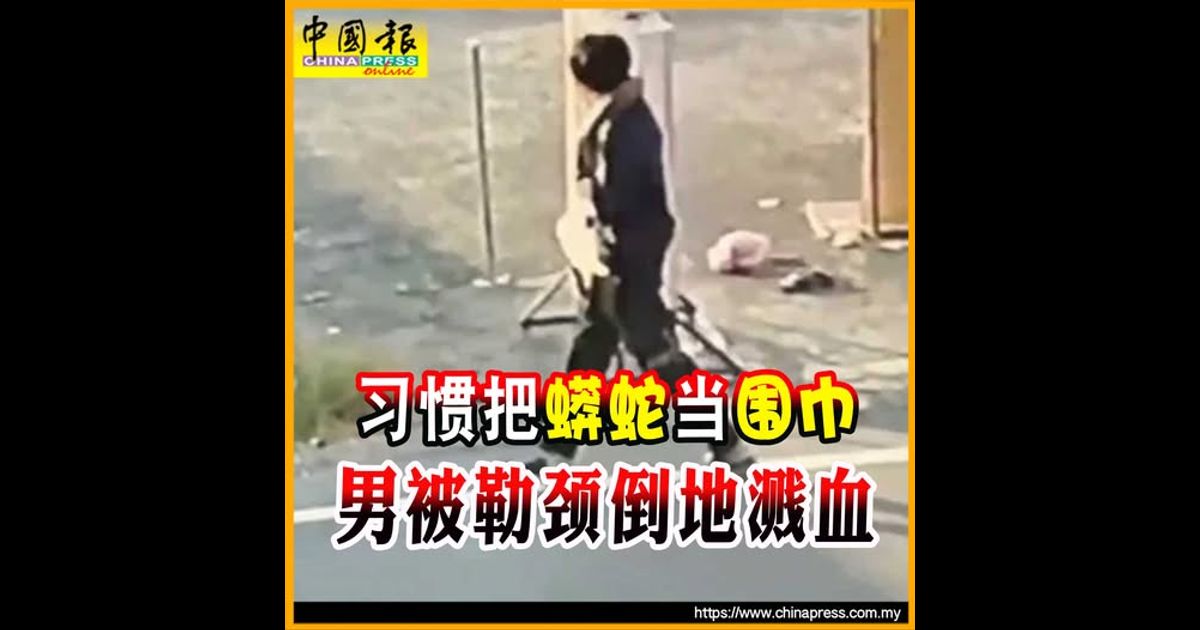 习惯把蟒蛇当围巾 男被勒颈倒地溅血