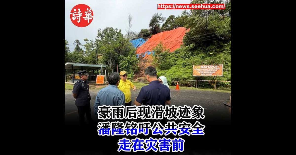 豪雨后现滑坡迹象 潘隆铭吁公共安全走在灾害前