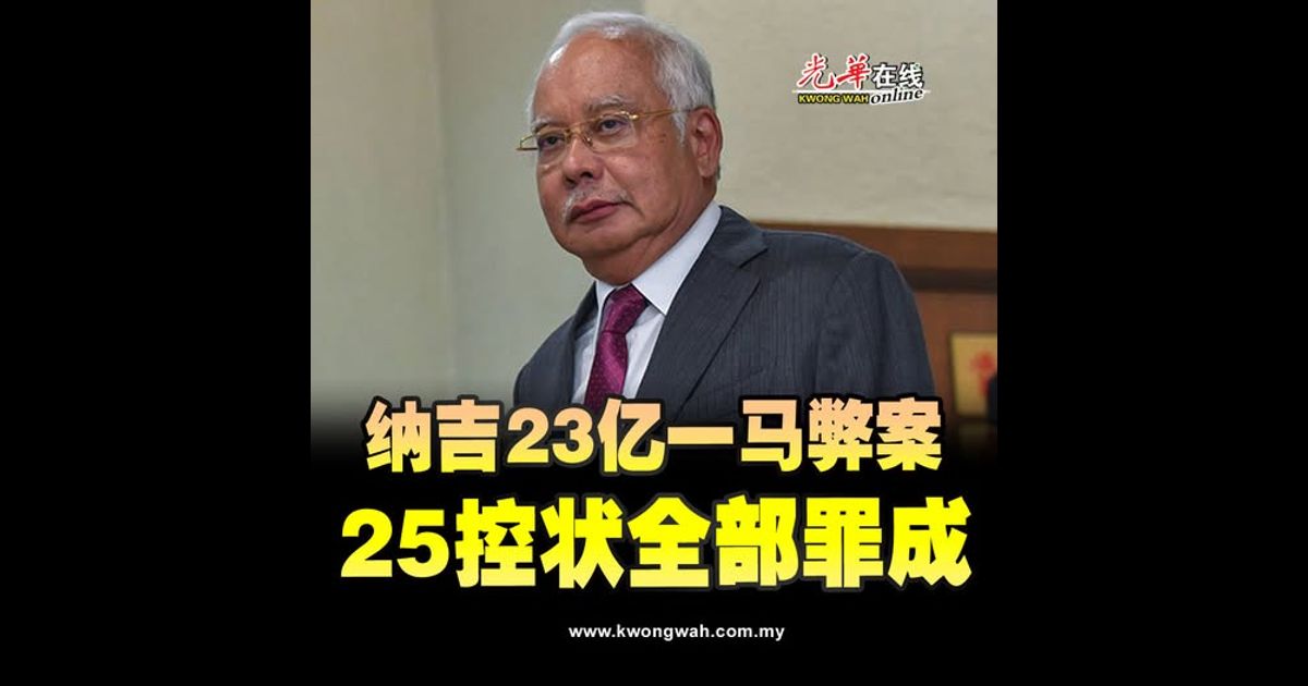 纳吉一马公司案完审 25项控状全罪成