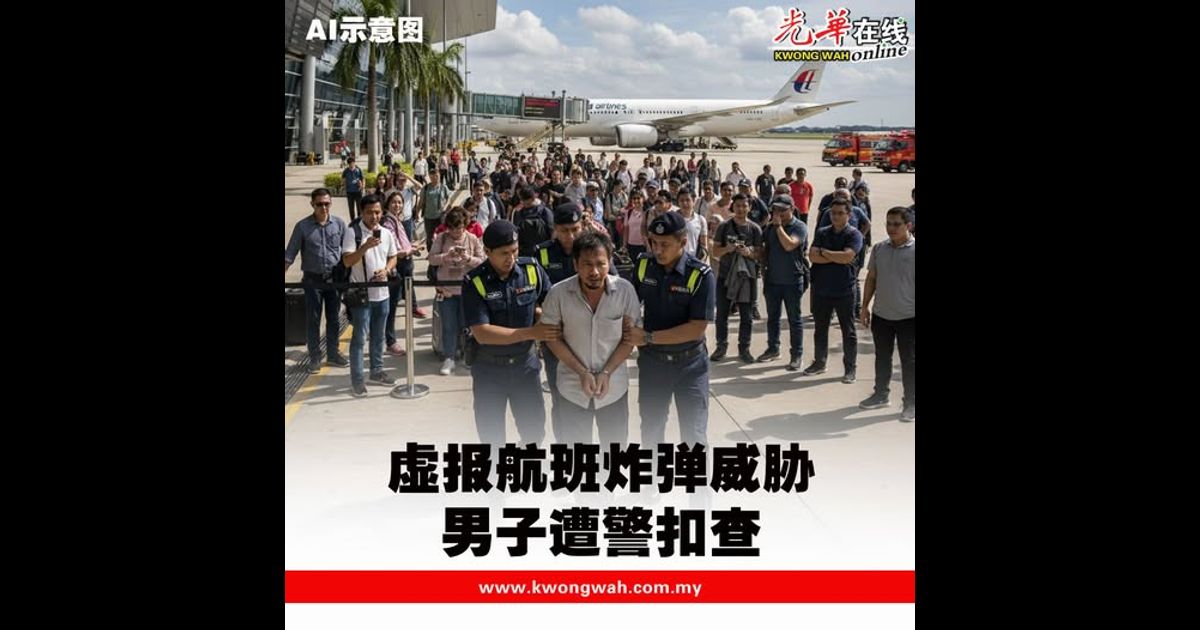 虚报航班炸弹威胁 男子遭警扣查