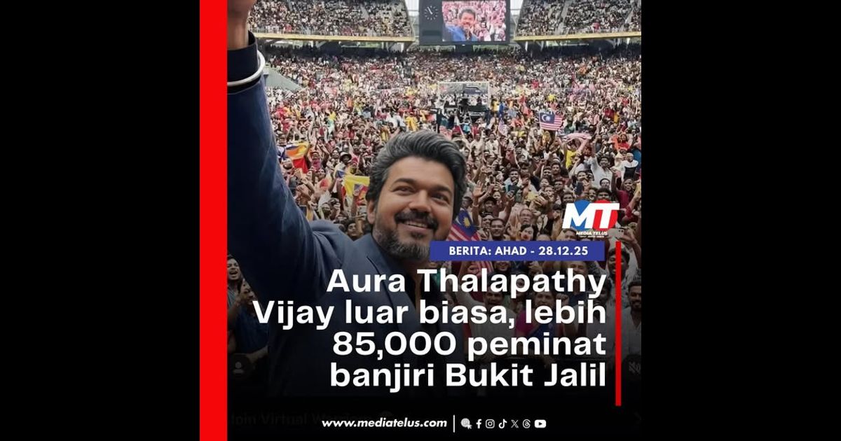 Aura Thalapathy Vijay luar biasa, lebih 85,000 peminat banjiri Bukit Jalil