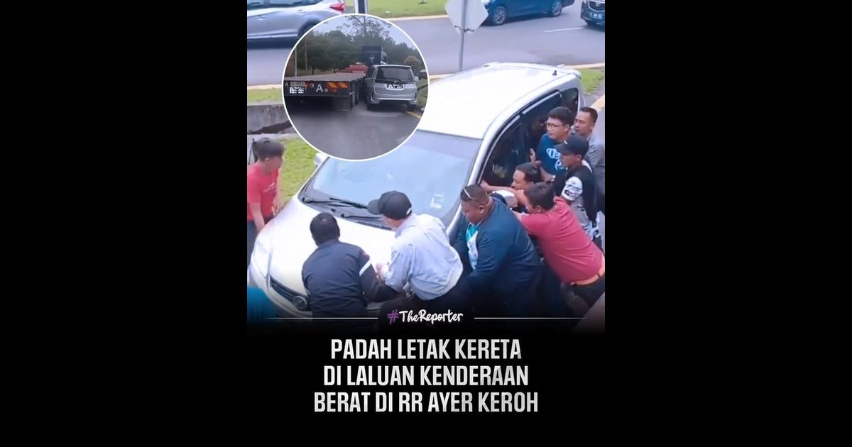 Sebuah kenderaan ringan dilaporkan mengalami kerosakan selepas diletakkan di laluan khas kenderaan berat di R&R Ayer Keroh Melaka.