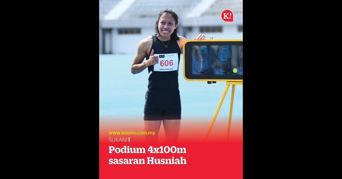 Podium 4x100m sasaran Husniah