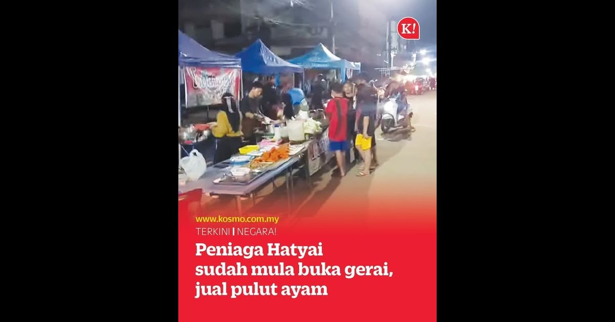 Peniaga Hatyai sudah mula buka gerai, jual pulut ayam