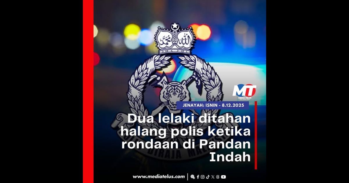 2 lelaki ditahan halang polis ketika rondaan di Pandan Indah