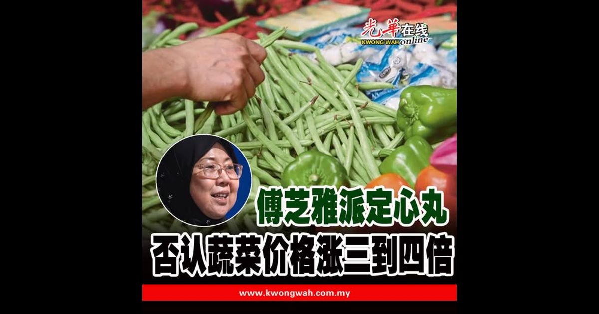 傅芝雅派定心丸 否认蔬菜价格涨三到四倍