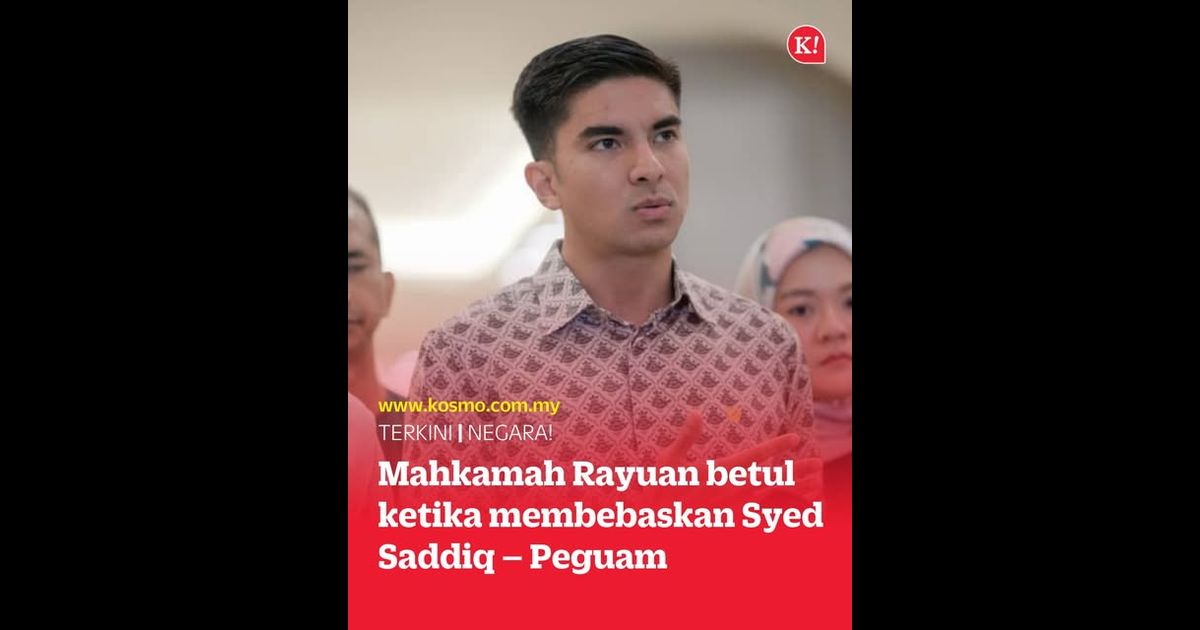 Mahkamah Rayuan betul ketika membebaskan Syed Saddiq – Peguam