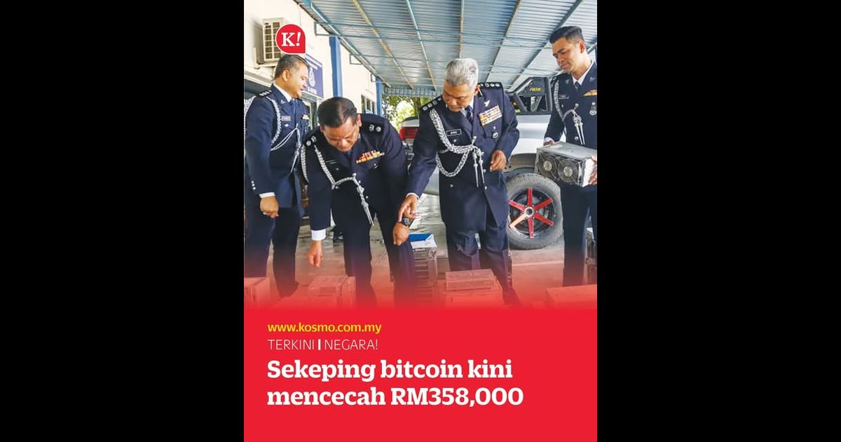 Sekeping bitcoin kini mencecah RM358,000