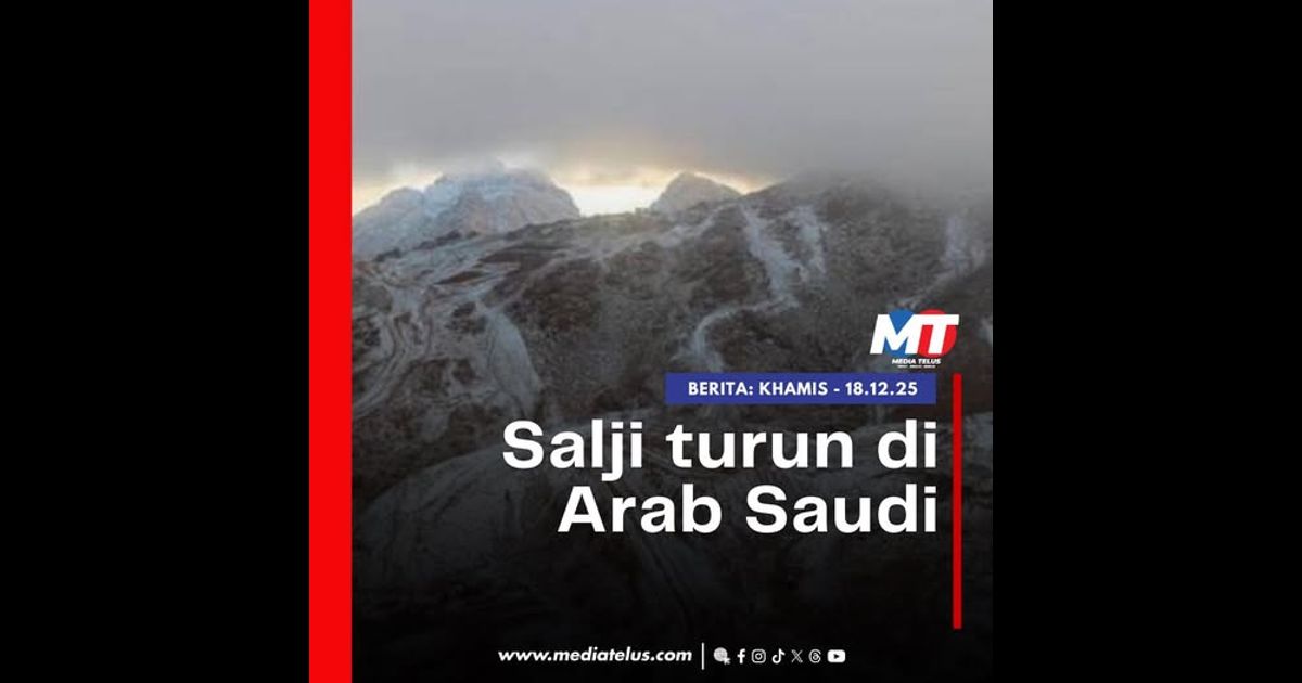 Salji turun di Arab Saudi