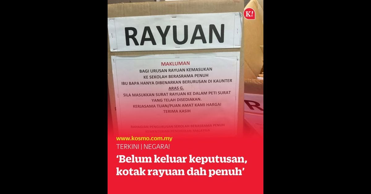 ‘Belum keluar keputusan, kotak rayuan dah penuh’