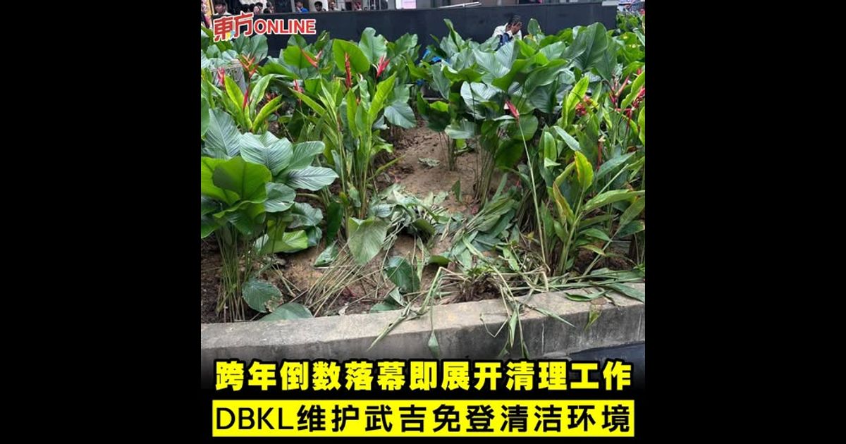 跨年倒数落幕即展开清理工作　DBKL维护武吉免登清洁环境
