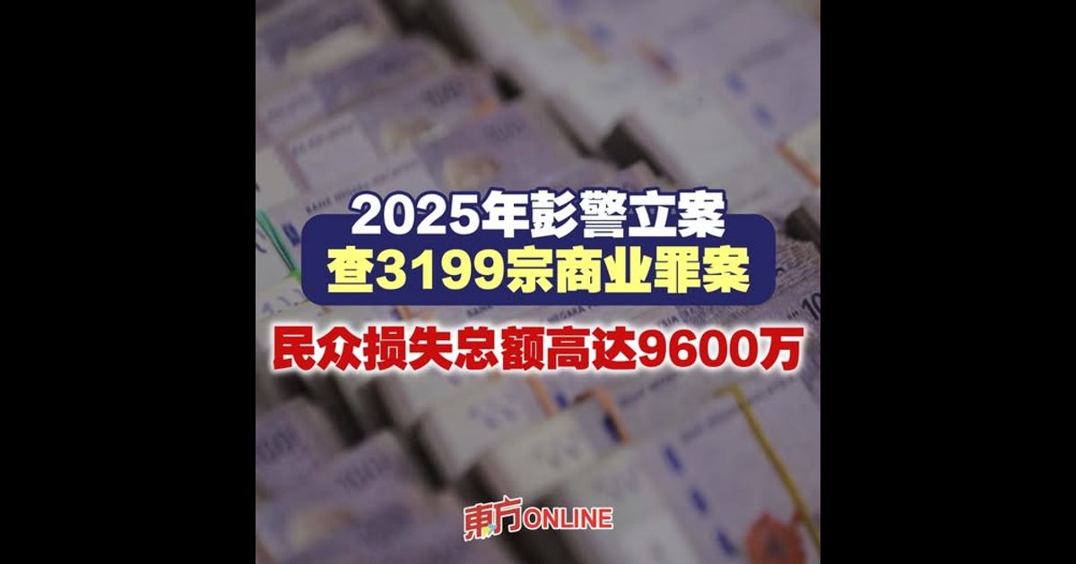 2025年彭警立案查3199宗商业罪案　民众损失总额高达9600万