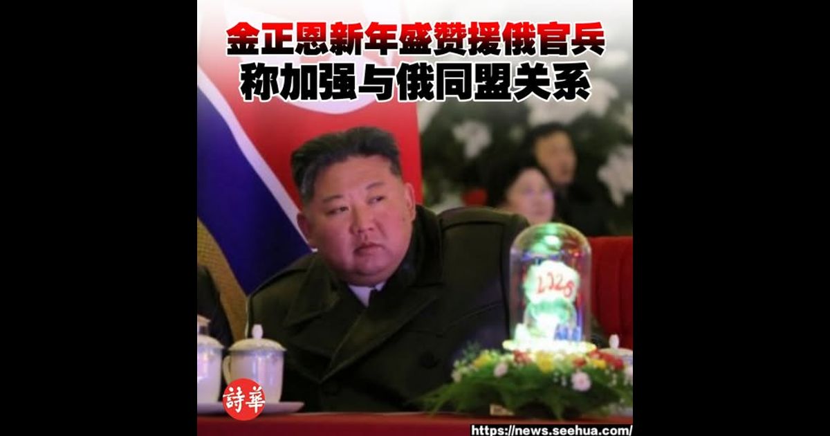 金正恩新年盛赞援俄官兵　称加强与俄同盟关系