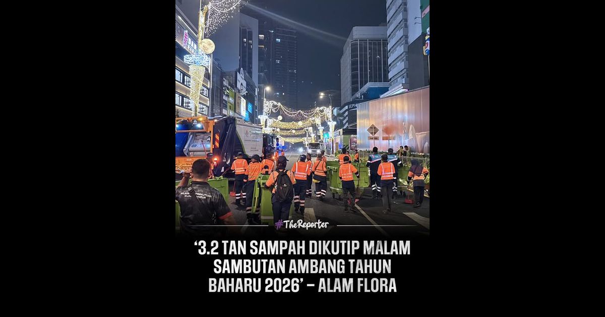 3.2 Tan sampah dikutip malam sambutan ambang Tahun Baharu