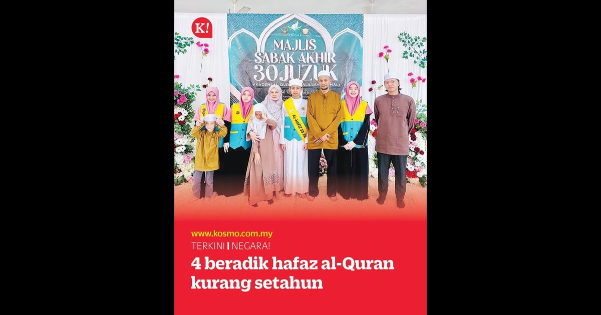 4 beradik hafaz al-Quran kurang setahun
