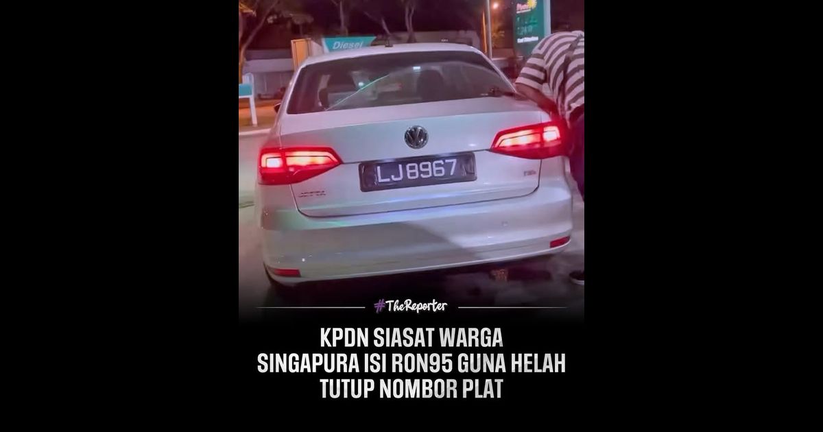 KPDN siasat warga Singapura isi RON95 guna helah tutup nombor plat