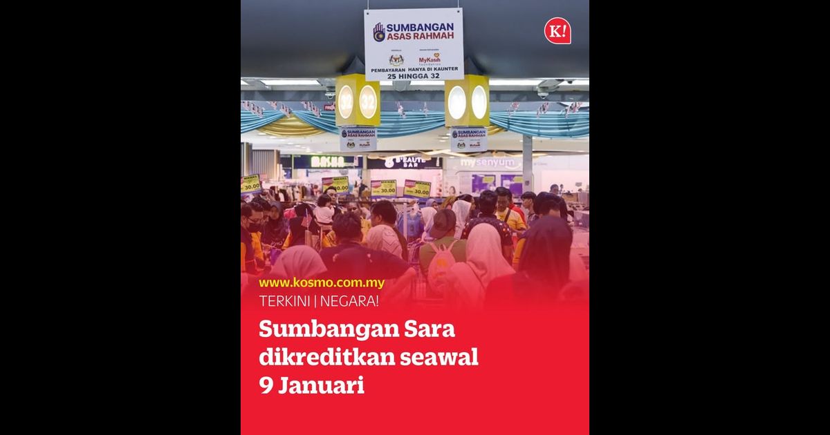 Sumbangan Sara dikreditkan seawal 9 Januari