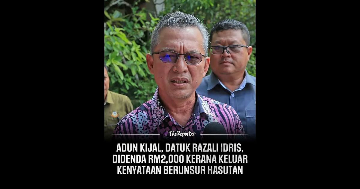Ahli Dewan Undangan Negeri (ADUN) Kijal, Datuk Razali Idris didenda RM2,000 oleh Mahkamah Sesyen selepas didapati bersalah mengeluarkan kenyataan berunsur hasutan ketika berucap pada satu majlis politik tiga tahun lalu.
