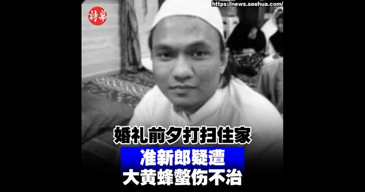 婚礼前夕打扫住家　准新郎疑遭大黄蜂螫伤不治