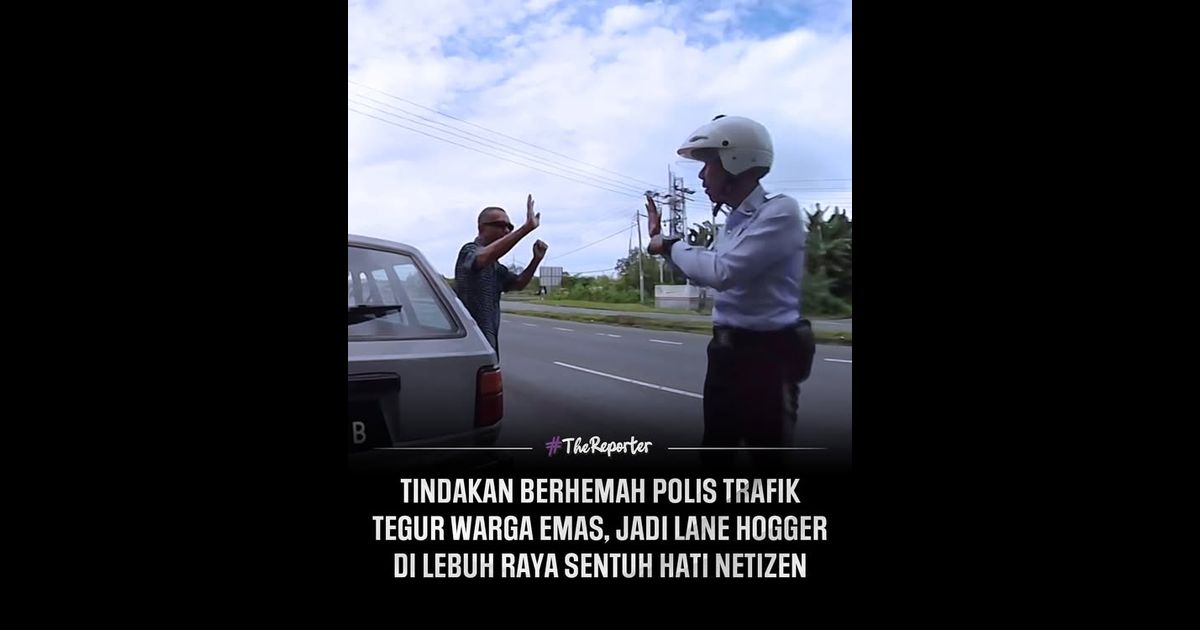 Seorang anggota polis trafik mendapat pujian meluas selepas tular video beliau menegur seorang warga emas yang memandu perlahan di lorong kanan lebuh raya.