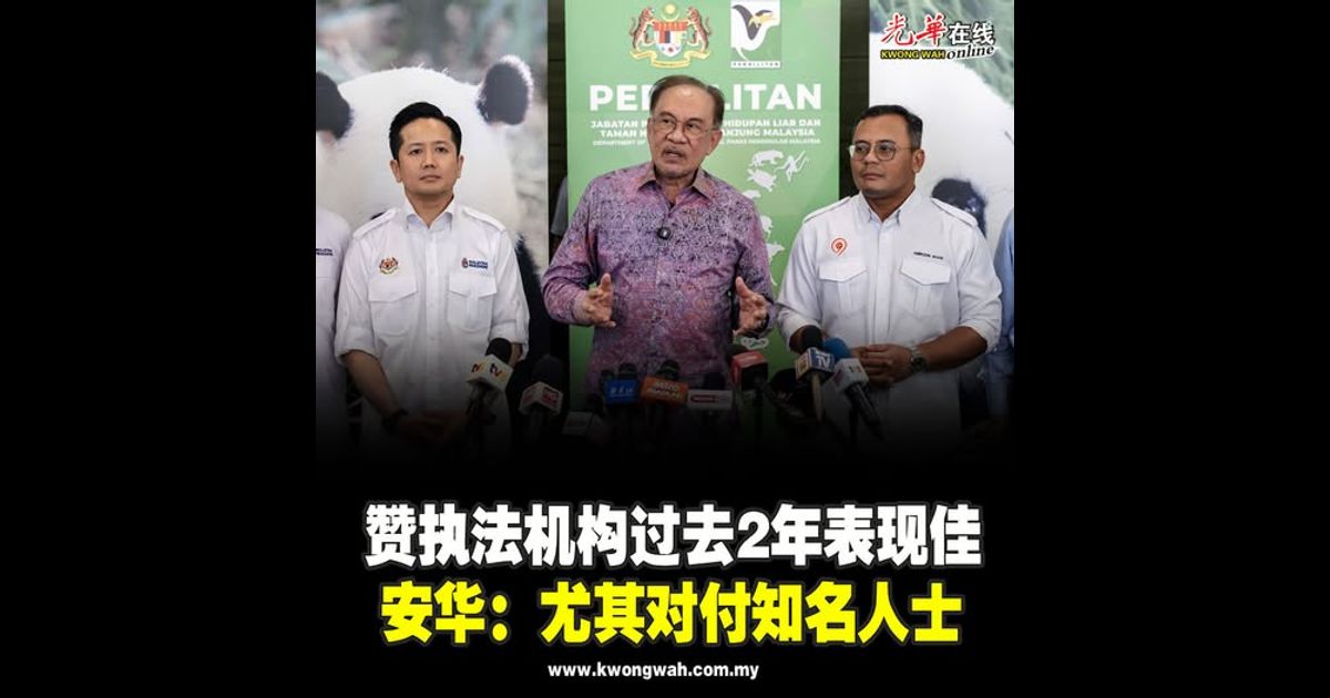 赞执法机构过去2年表现佳 安华：尤其对付知名人士