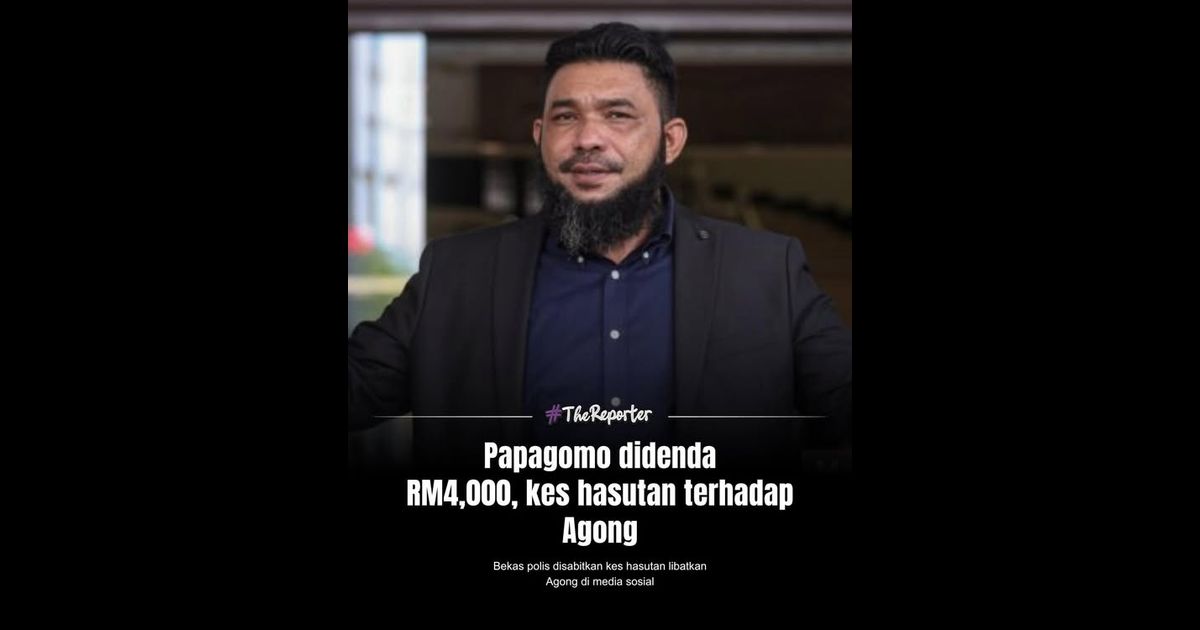 Mahkamah Sesyen menjatuhkan hukuman denda RM4,000 terhadap penulis blog Papagomo selepas didapati bersalah menghasut hingga menimbulkan kebencian terhadap Yang di-Pertuan Agong, Sultan Ibrahim.