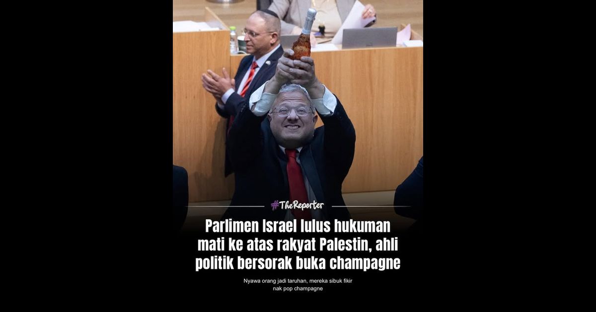 Parlimen Israel meluluskan rang undang-undang yang membenarkan hukuman mati ke atas rakyat Palestin yang disabitkan kes serangan maut.
