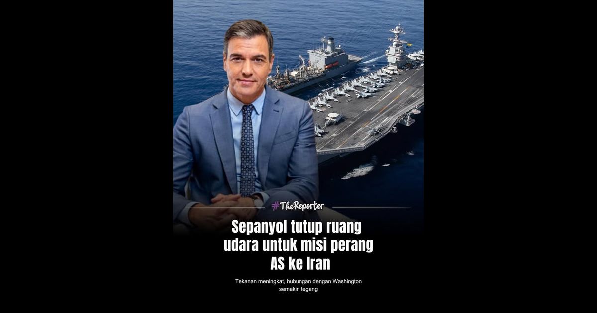 Sepanyol mengumumkan larangan penuh terhadap pesawat tentera Amerika Syarikat yang terlibat dalam perang Iran daripada menggunakan ruang udara dan pangkalan tenteranya, sekali gus memperluaskan sekatan sedia ada.