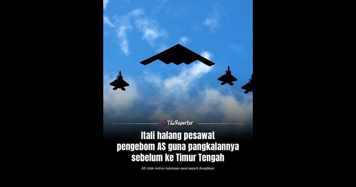 Italy dilaporkan menolak permintaan pesawat tentera Amerika Syarikat untuk mendarat di pangkalan udara Sigonella di Sicily sebelum meneruskan operasi ke Timur Tengah kerana tiada kelulusan rasmi diperoleh terlebih dahulu.