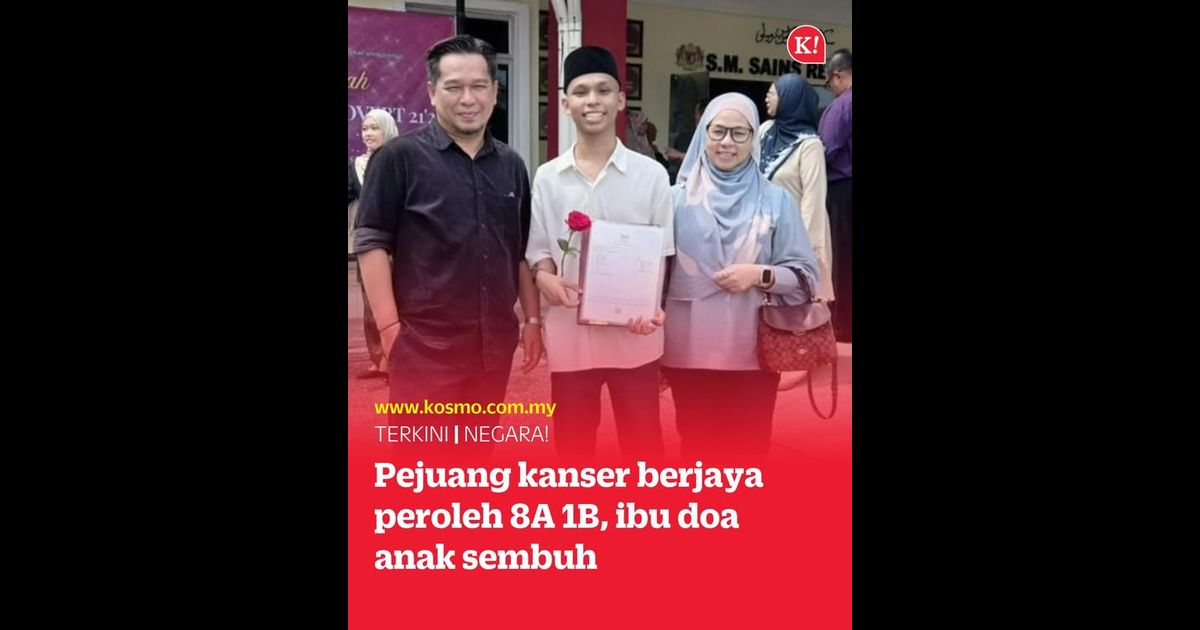 Pejuang kanser berjaya peroleh 8A 1B, ibu doa anak sembuh