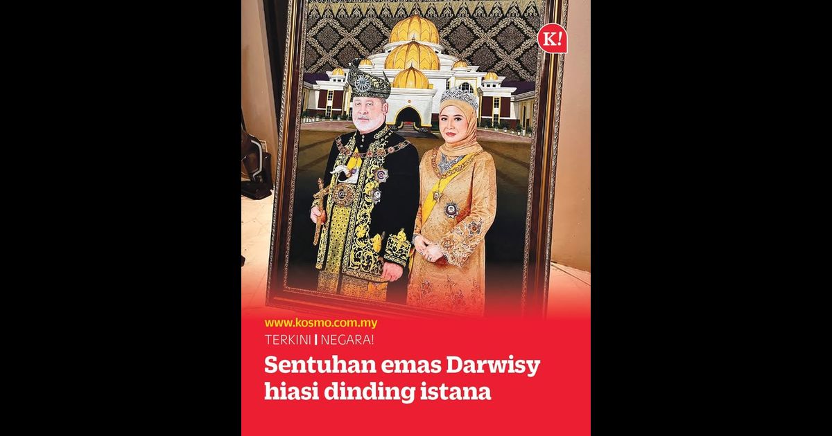 Sentuhan emas Darwisy hiasi dinding istana
